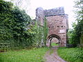 The ruins of Wildenberg (Kirchzell) from the High Middle Ages, built in the Staufer era, where Wolfram von Eschenbach is said to have written parts of his Parzival.