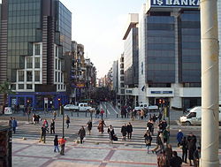 Karşıyaka Bazaar Street (Çarşı), seen from the top of the pier