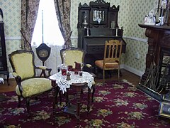 The living room in the mine manager's house