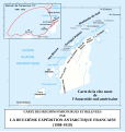 普尔夸帕号在第二次法国南极远征的路线图