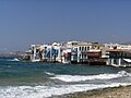 The Little Venice district in Mykonos (Chora).