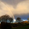 Een winterse regenboog nabij Cogenhoe, Northamptonshire