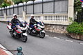 Due poliziotti con le BMW F800 GS in pattuglia.