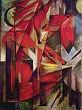 Franz Marc, 1913, Füchse, cat minyak atas kanvas, Museum Kunstpalast, Düsseldorf