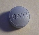 220 mg tablet of naproxen sodium. Imprint L490 (upside-down). Round, light blue tablet[17]