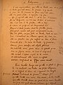 Manuscrit autographe avec une écriture de jeunesse ; texte en vers.