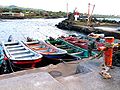 Fishing boats on Easter Island.