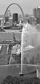 Le Gateway Geyser d'East St. Louis.