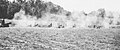 75 mm pack howitzers of the 1st Battalion, 11th U.S. Marine Regiment fire in support of the U.S. Marine and Army operation against Japanese forces around Koli Point on Guadalcanal in November, 1942.