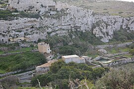 Cliffs with cave dwellings