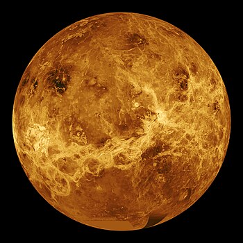 Die planeet Venus (foto geneem deur Pioneer Venus Orbiter, NASA)