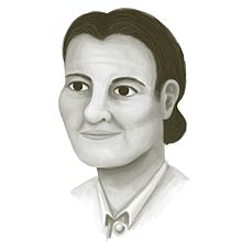 Retrato da filósofa analítica Elizabeth Anscombe (1919-2001)