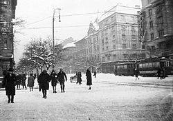 A Corvin köz a körút felől 1935 telén