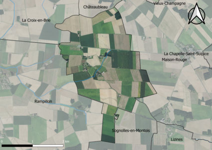 Carte orhophotogrammétrique de la commune.