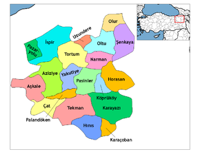 Hartă de poziționare pentru Erzurum