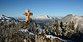 The St. James' Cross (Pillerseetal, Tyrol) in the first snowfall