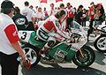 Image 11Joey Dunlop on his Honda RC30 ready for the Senior TT (from Outline of motorcycles and motorcycling)