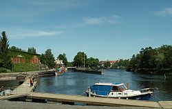 View from south over the floodgate