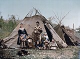 Nils Andersen Inga med familie i Vesterålen i Nordland på 1890-tallet.