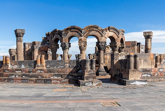 ruins of Zvartnots cathedral.