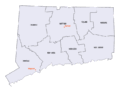 County map of Connecticut