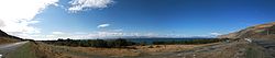 Panorama o Lake Sevan frae near Drakhtik.