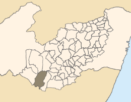 Águas Belas – Mappa