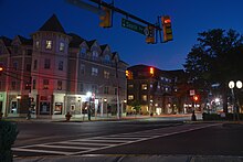 Downtown Fanwood at night