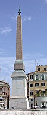 "Obelisco Sallustiano" Obelisk in top of Spanish Steps, in front of the church of Trinità dei Monti