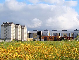 Edifícios na divisa de Pinhais com Curitiba.