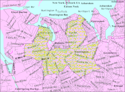 U.S. Census map of Huntington