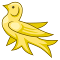 Martlet Or (Heraldry).svg