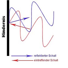 Schéma de réflexion des ondes sonores.