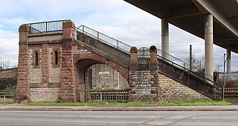 Former stairway to "Pfeiffersbrücke" in Trier-Ehrang, Germany.