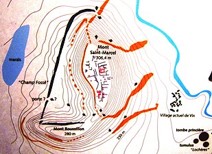 Plan du mont Lassois (musée du Pays châtillonnais)