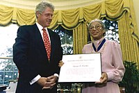 Parks and U.S. President Bill Clinton