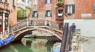 Ponte del Formager on rio di Toresele in Venice