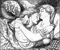 Il·lustració para Goblin Market and Other Poems (1862), primer llibre de poemes de Christina Rossetti.