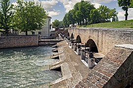 The locks of Ponte Pria in Treviso