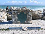 Monumentet för Afrikas sydspets, liksom gränsen mellan Atlanten och Indiska oceanen.