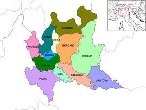 Mga provincia kan Lombardy