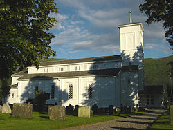 View of the church in Eidsvåg