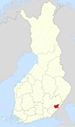 Location of Ruokolahti in Finland