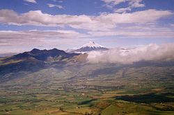 Pohled na Cotopaxi z hory Corazón