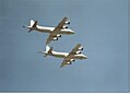 Formation of two لوكهيد بيه-3 أوريون maritime patrol aircraft of 353 squadron over Athens, overflying the military parade of 2007-03-25.