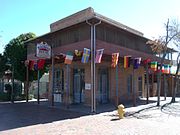 Roy Hackett House was built in 1888 and is located at 401-405 W. 4th St. This building is the oldest fired brick building in Tempe, and perhaps possesses the most original integrity of location, design, setting, materials, workmanship, feeling and association of any territorial commercial building in Maricopa County. It was listed in the National Register of Historic Places in 1974, reference #74000458.