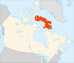 Plasseringa av Baffinøya i Canada