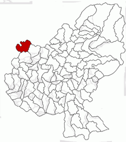 Location of Sărmașu