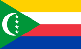 Flag of the Comoros (crescent and four stars)