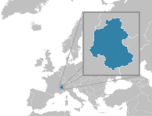 Carte de la Savoie en Europe.